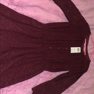 ambercrombie kids burgundy romper